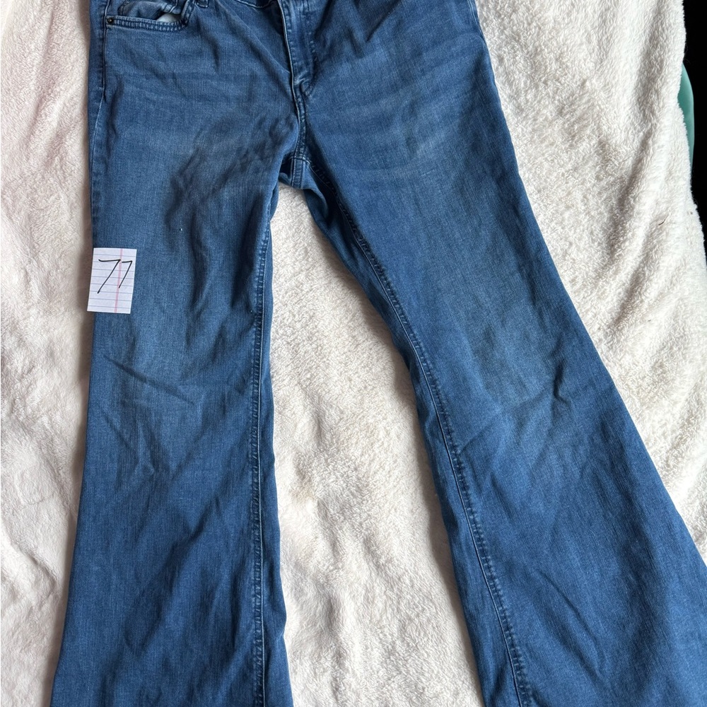 wild fable Medium Blue Flare Jeans - Wide Leg